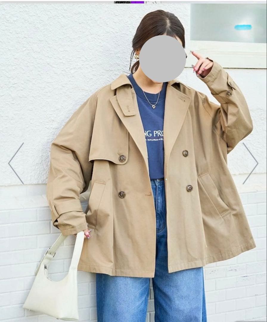 FREAK'S STORE ベージュ オーバーサイズ トレンチコート