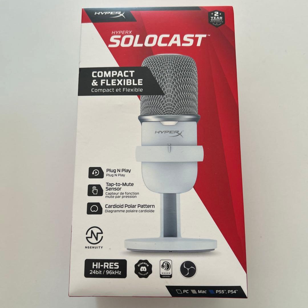 【新品未開封】 HyperX ハイパーエックス SoloCast 白 マイク