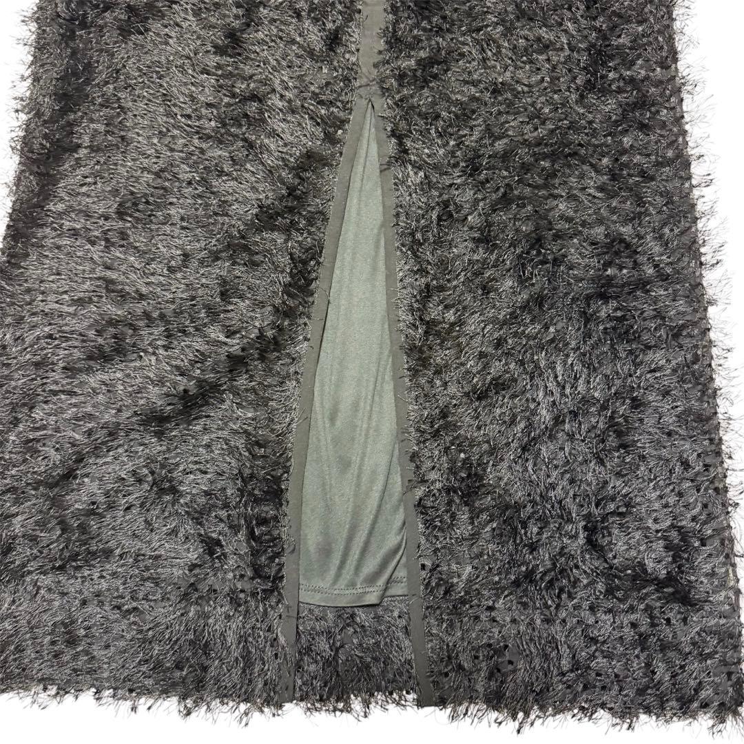 美品　CLANE FRINGE LONG SKIRT フリンジロングスカートS