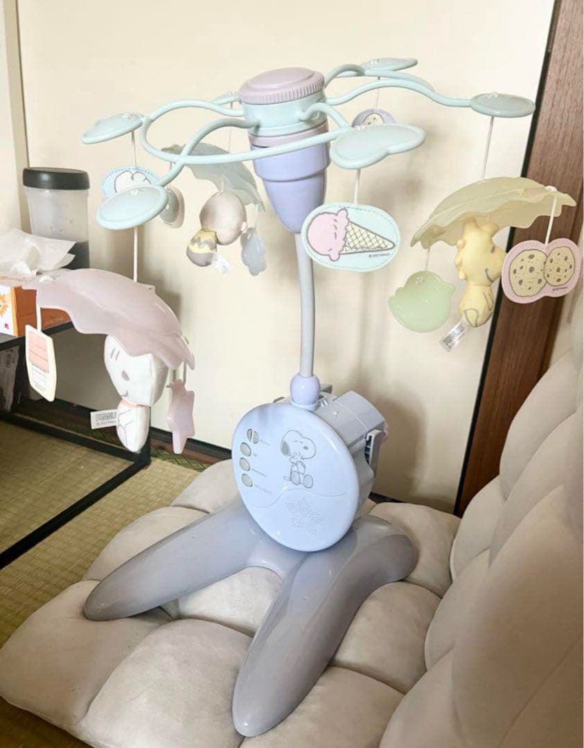 【美品】やわらかガラガラメリープレミアム スヌーピー