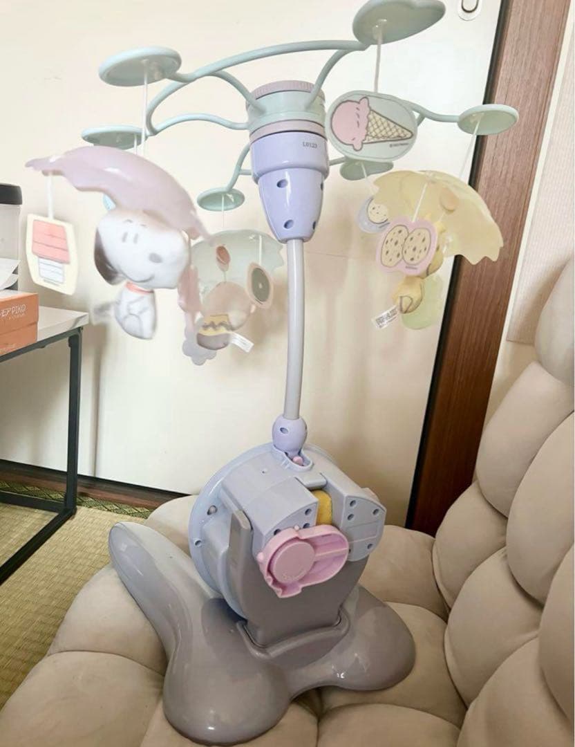 【美品】やわらかガラガラメリープレミアム スヌーピー