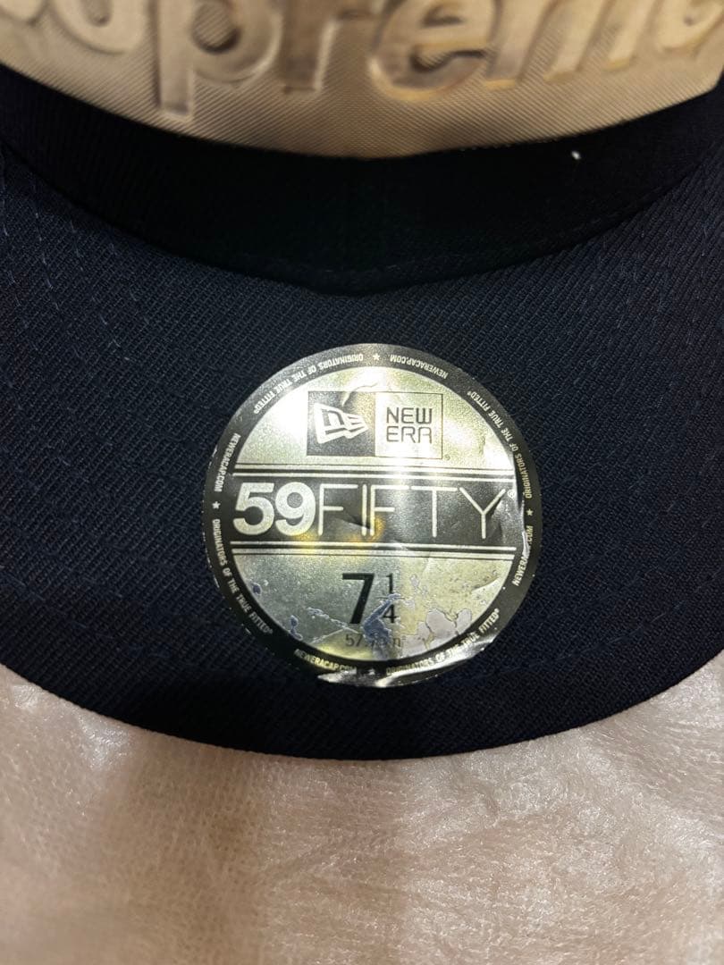 Supreme 59FIFTY ネイビー キャップ 7 1/4
