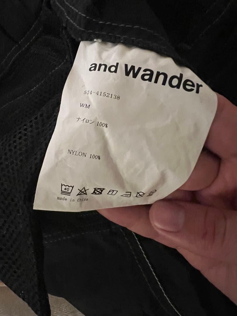 andwander　Ny taffeta hiker 2way pants