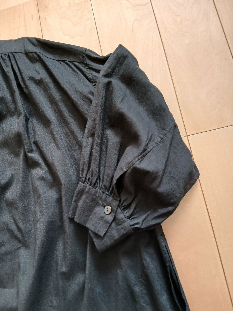 ♡♡お値下げ中♡美品　JURGEN LEHL 黒のコットンシルク　ロングコート