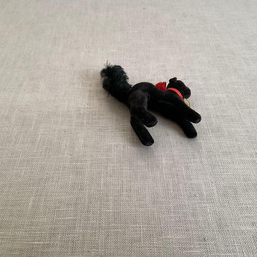 【ヴィンテージ】シュタイフ　最小　ブラックキャット　トムキャット　ぬいぐるみ