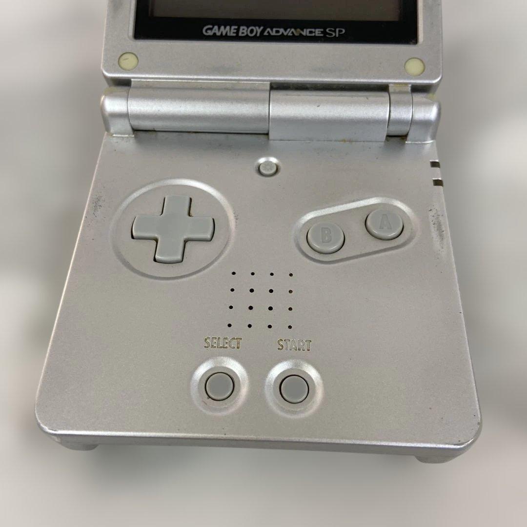 ＄【ジャンク品】ゲームボーイアドバンスSP シルバー　ゲームソフト付き