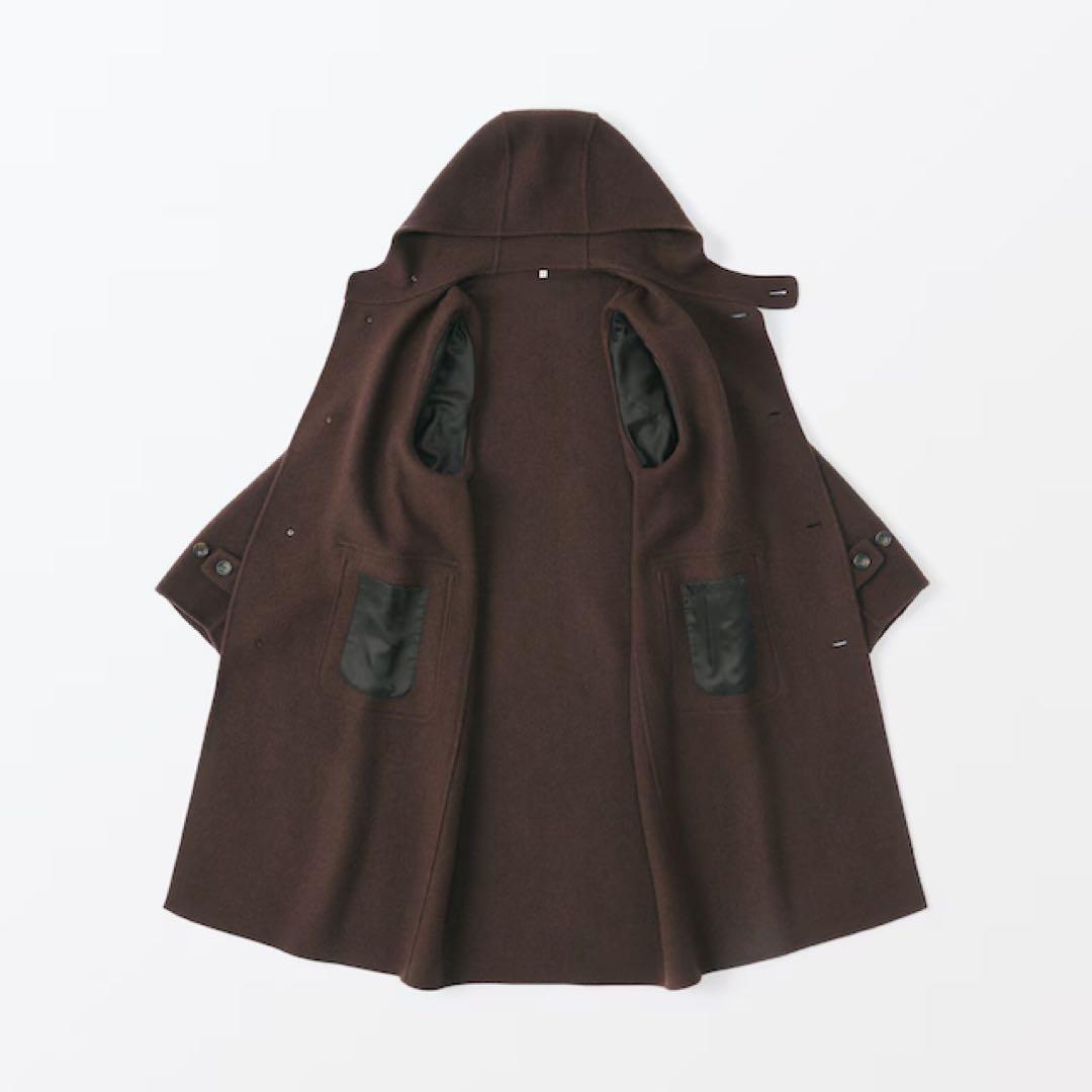 MUJI Labo＊紳士　カシミヤ混ダッフルコート　ブラウン　L