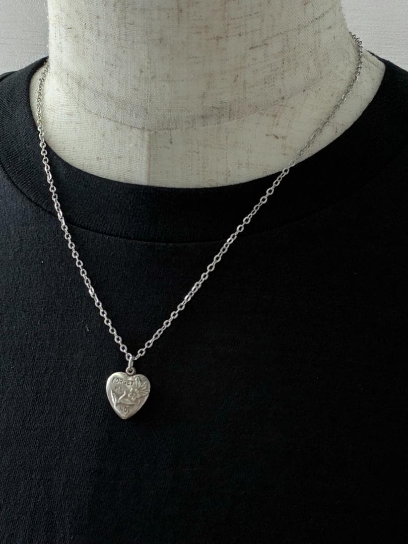 スウィートハートジュエリー 勿忘草 シルバー ヴィンテージ ネックレス NAVY