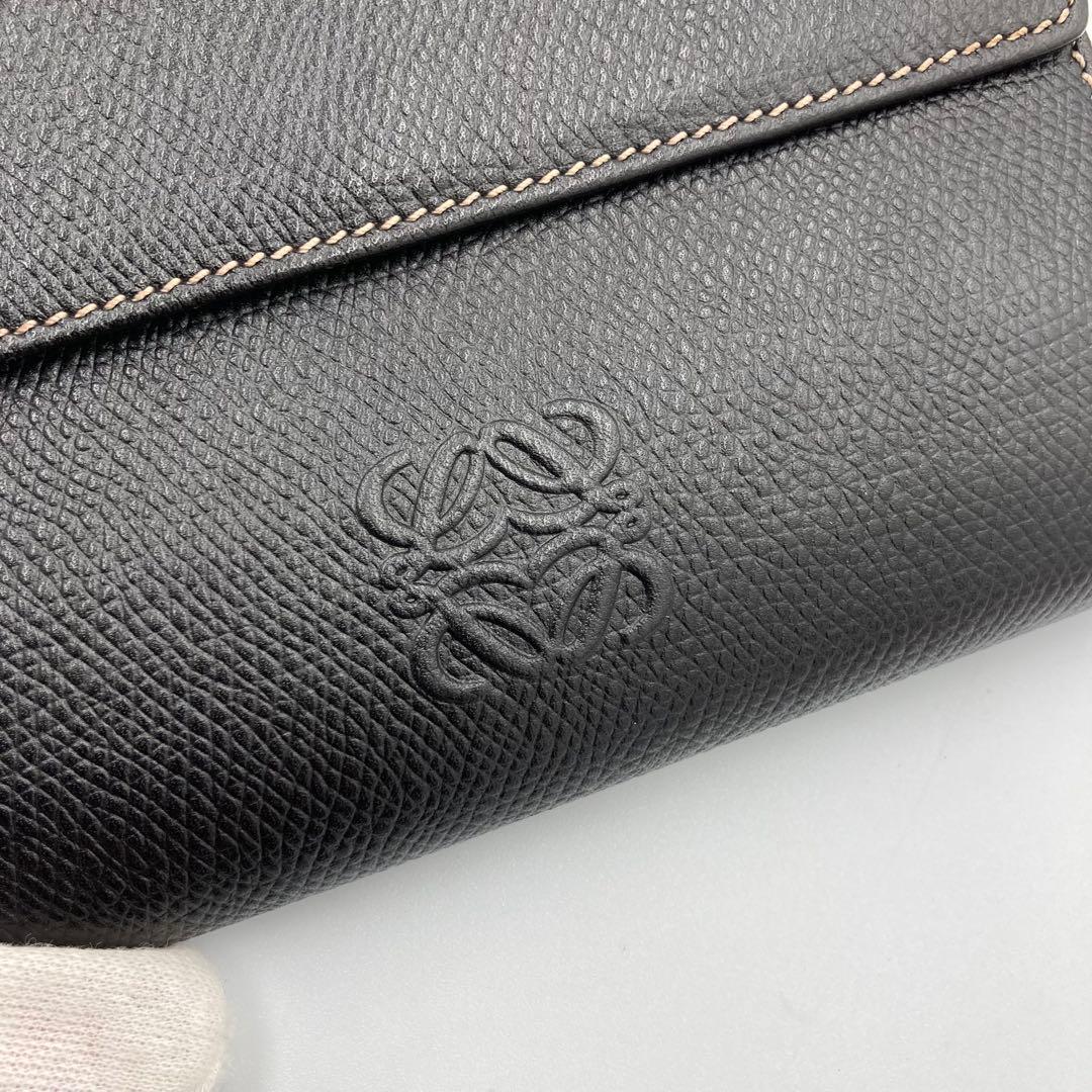 ！極美品！　ロエベ　折り財布　ブラック　アナグラム　85Aa