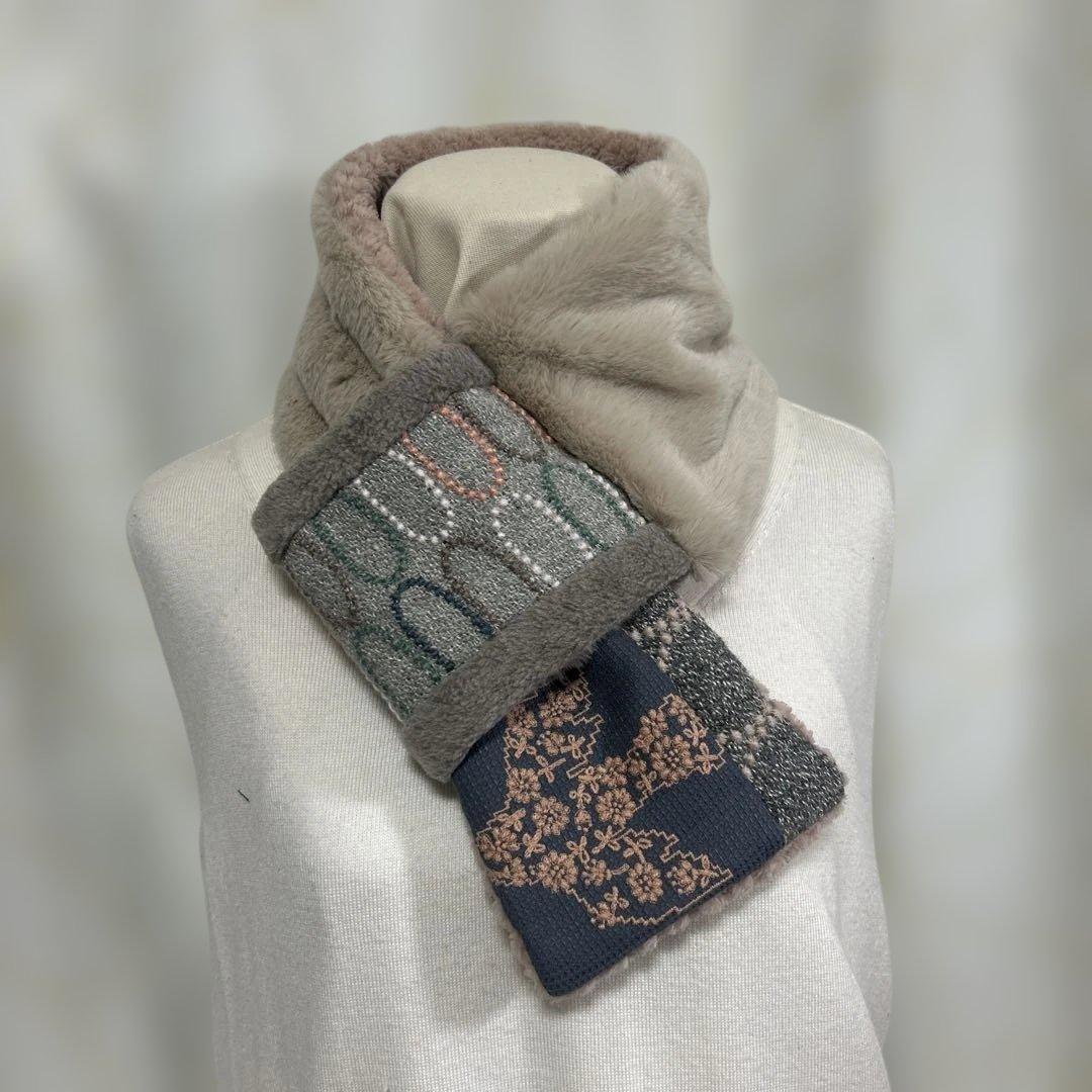 フックページ　ハンドメイド　ネックウォーマー　スヌード