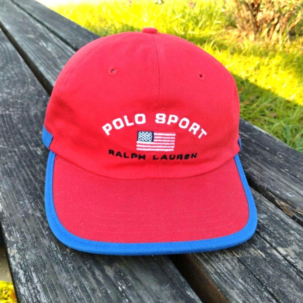 パ*ダ様 90s Polo Sport Cap　ポロスポーツ ロゴ刺繍キャップ