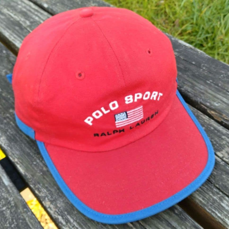 パ*ダ様 90s Polo Sport Cap　ポロスポーツ ロゴ刺繍キャップ