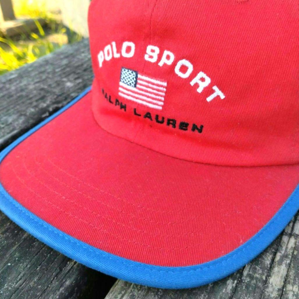 パ*ダ様 90s Polo Sport Cap　ポロスポーツ ロゴ刺繍キャップ