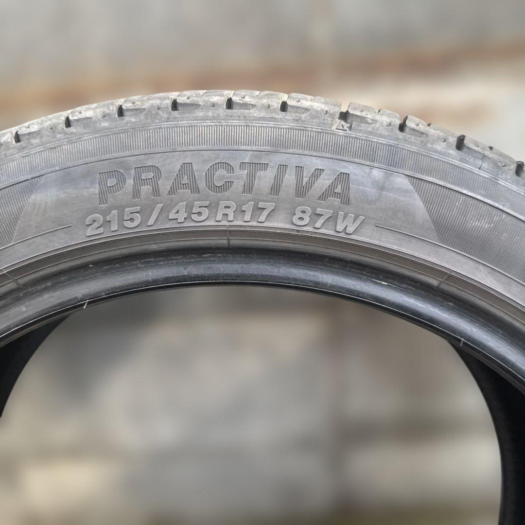 PRACTIVA 215/45R17 2本　22年製　中古品