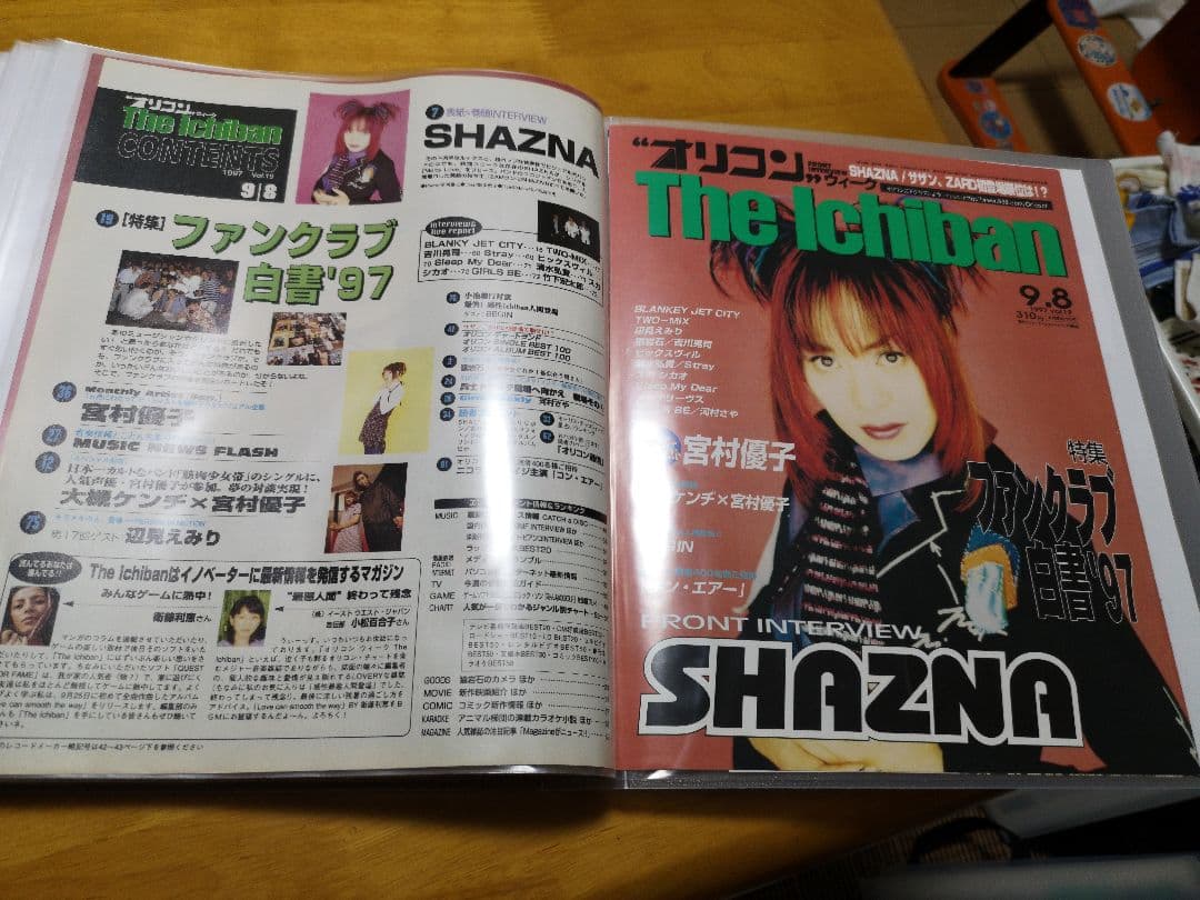 SHAZNA(1冊200円計算)51冊分135ページ切り抜きしファイリング済み