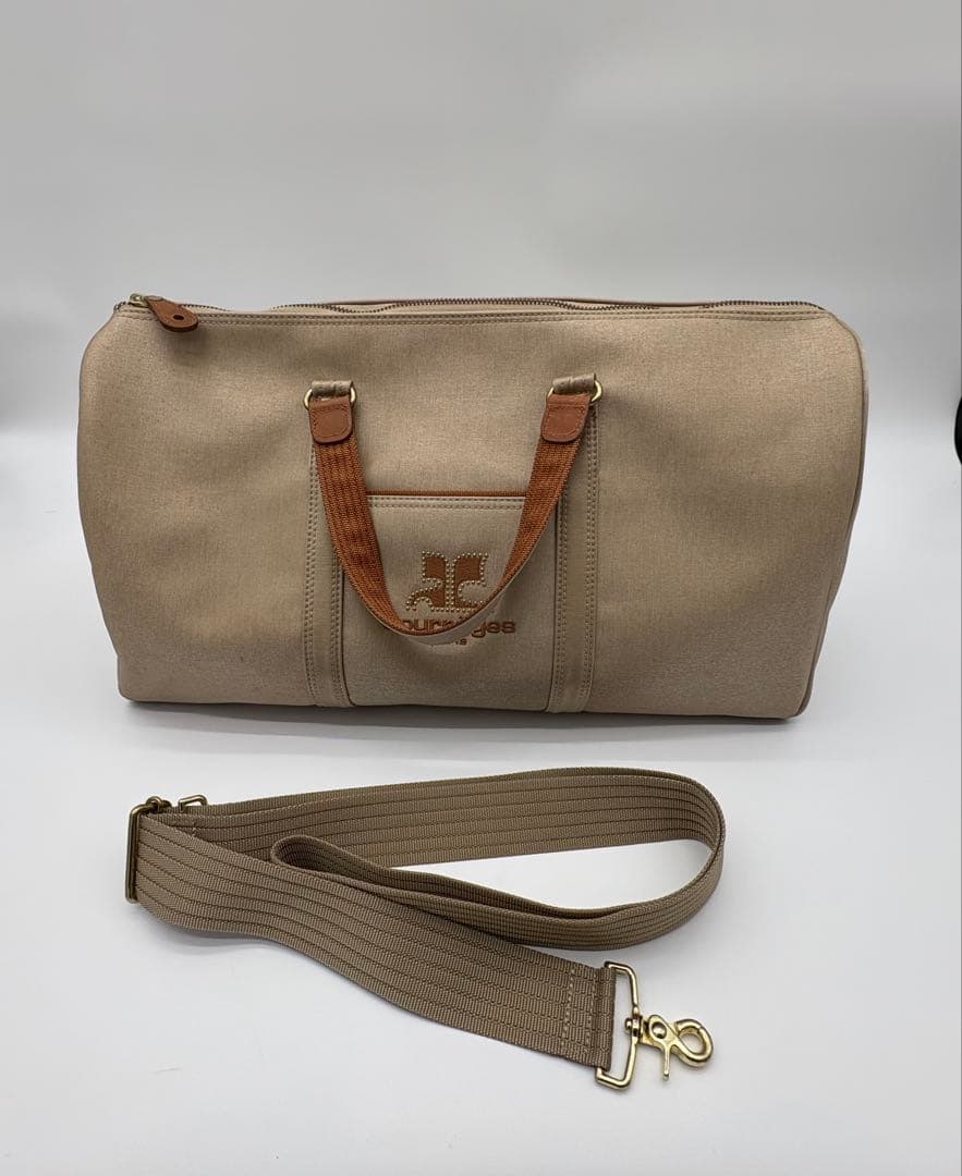 Courrèges クレージュ ボストンバッグ ハンドバッグ 大容量