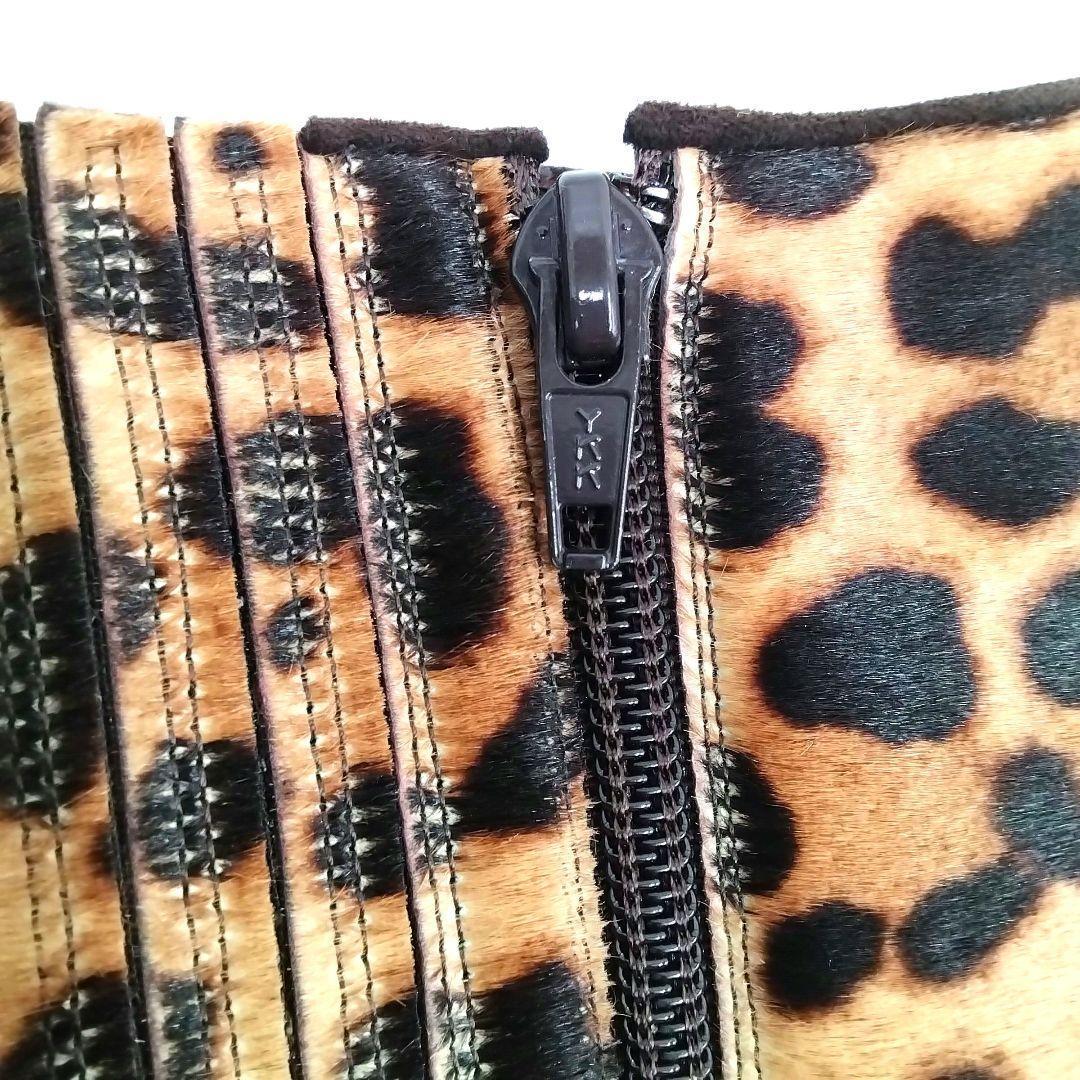 Christian Louboutinルブタン ロングブーツ ハラコ レオパード