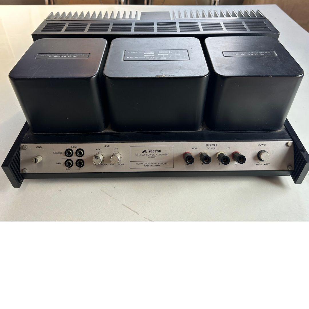 【ジャンク品】victor ステレオパワーアンプ M-3030 トランジスタ