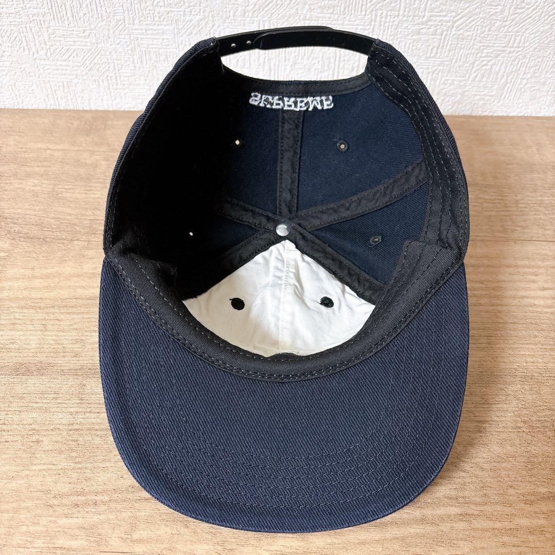 正規品　Supreme キャップ　帽子 アメリカ製　ブラック　黒