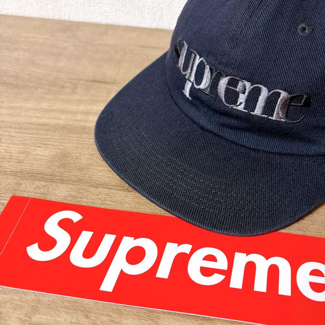 正規品　Supreme キャップ　帽子 アメリカ製　ブラック　黒