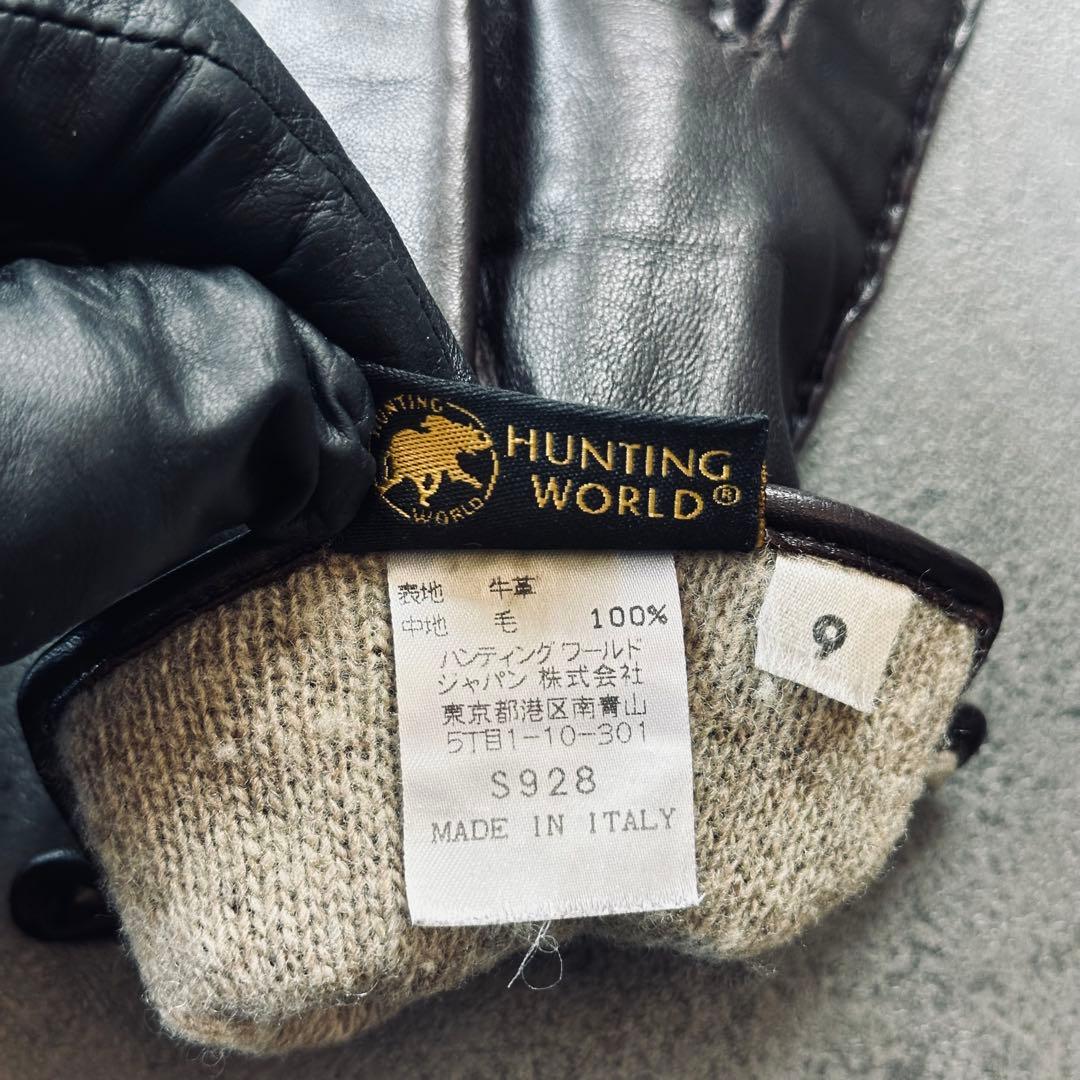 小物 HUNTING WORLD Calf leather gloves