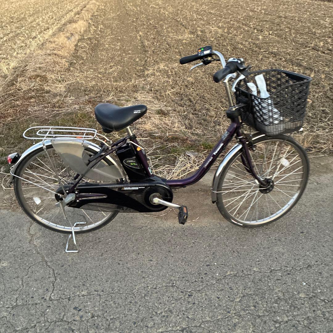 電動アシスト自転車 シティタイプ 紫色