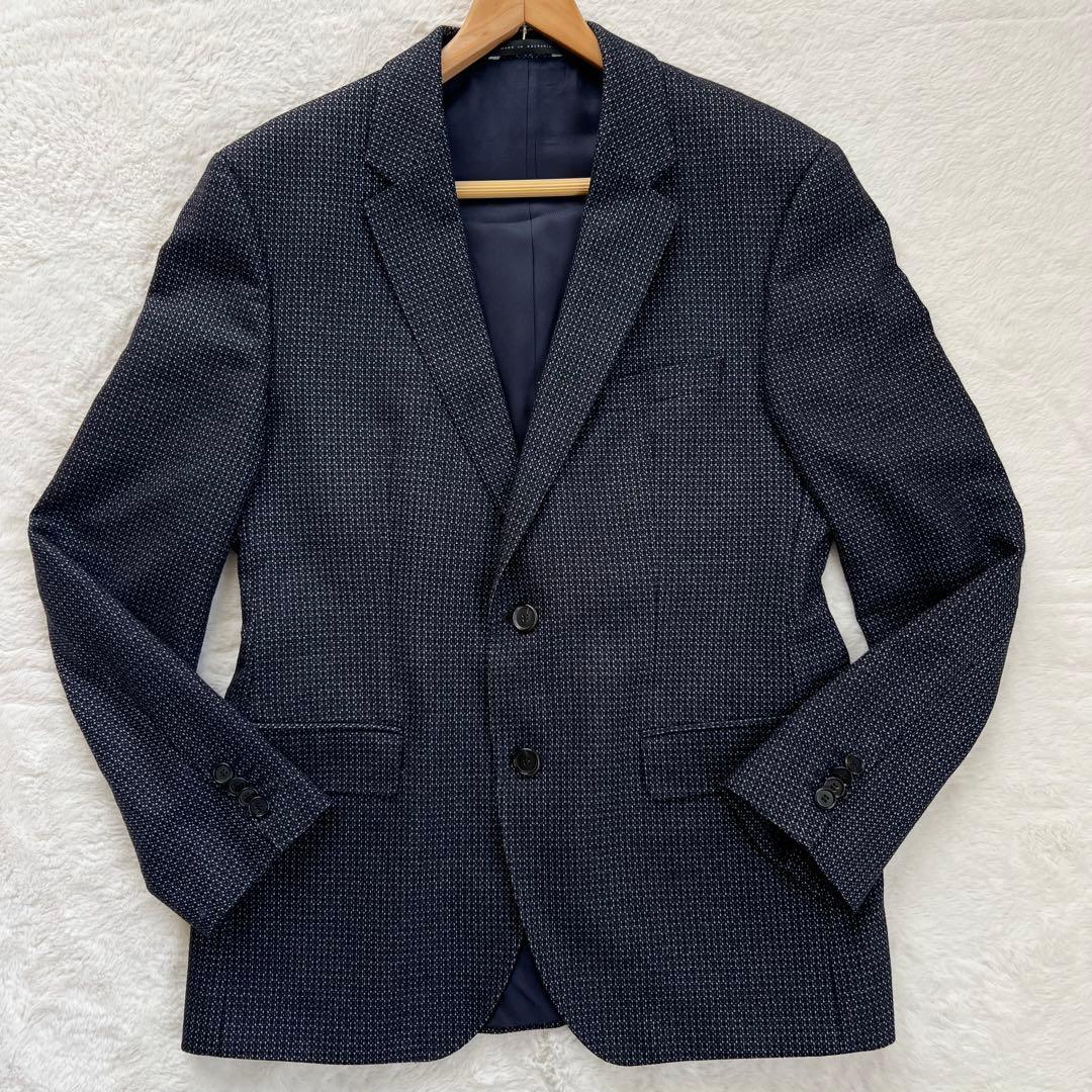美品 HUGO BOSS ヒューゴボス シルク カシミヤ混 テーラードジャケット