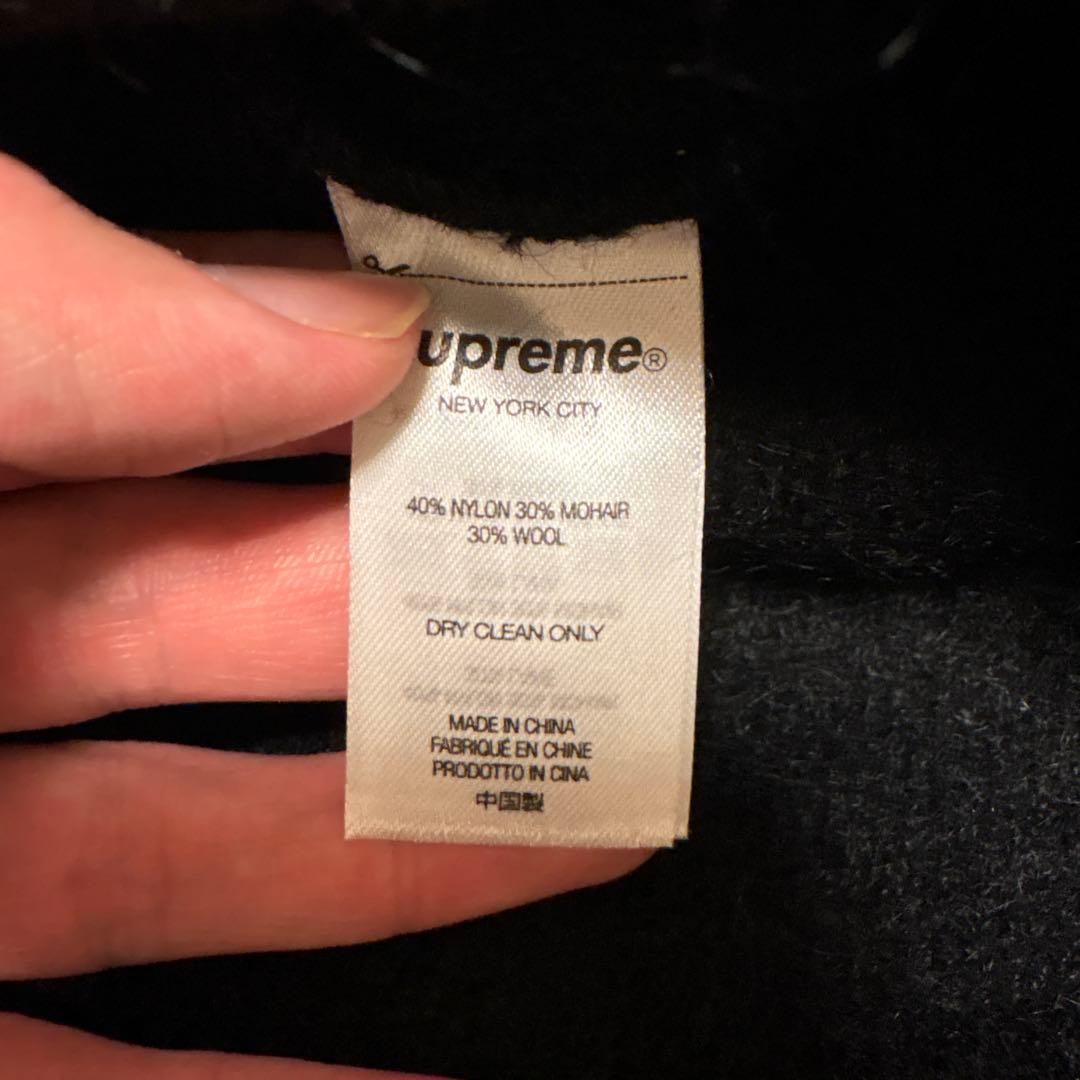 Supreme モヘアビーニー　ブラック