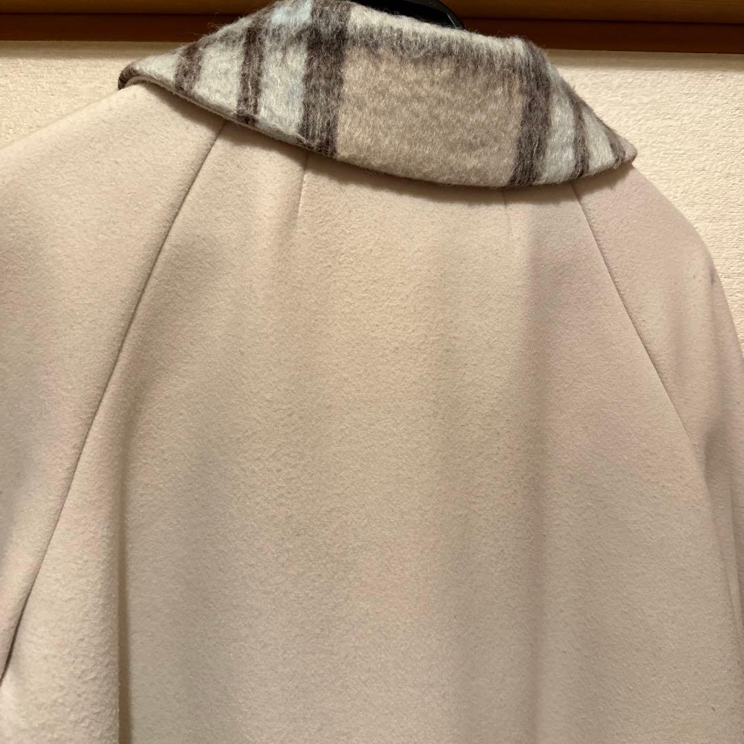 最終価格 Used Super Brautyシャギーチェック素材切替コート