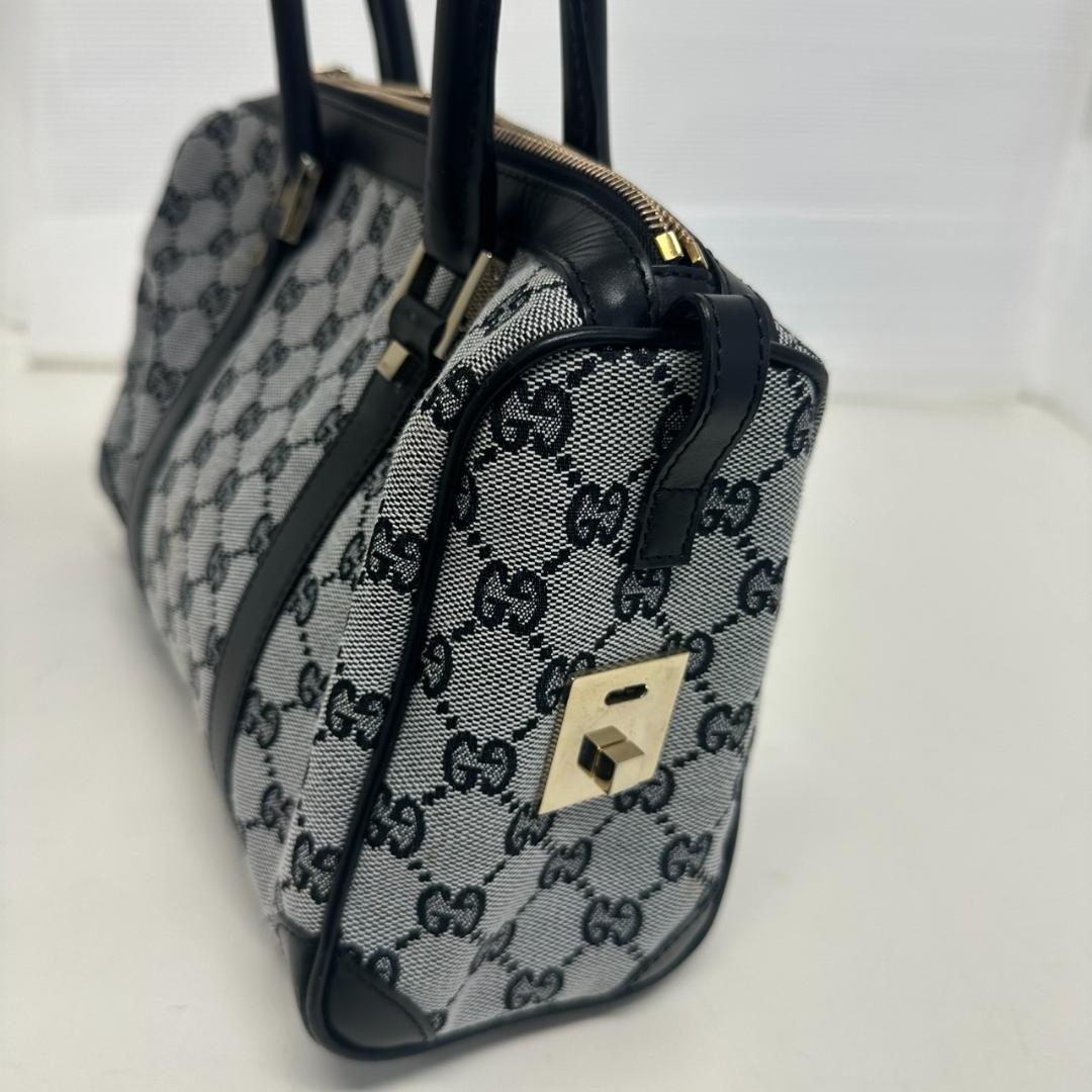767279/GUCCI GGキャンバス レザーボストン 000.0851