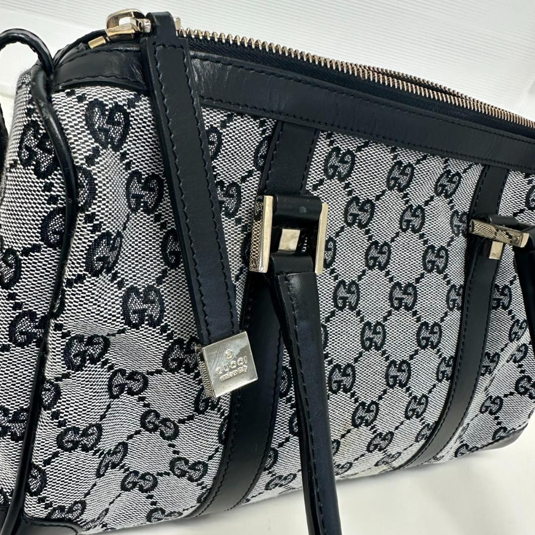 767279/GUCCI GGキャンバス レザーボストン 000.0851