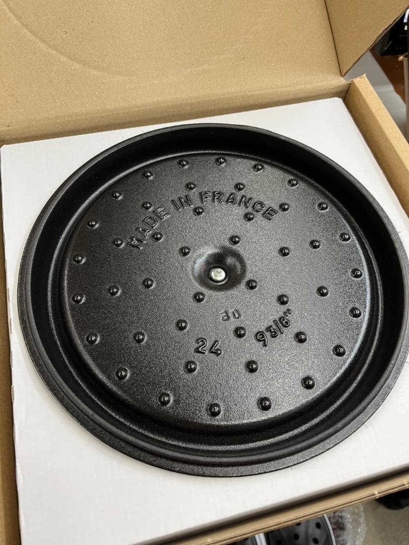 ★新品★グランドココット　ラウンド　シフォンローズ　24ｃｍ　ピンク　ホーロー鍋
