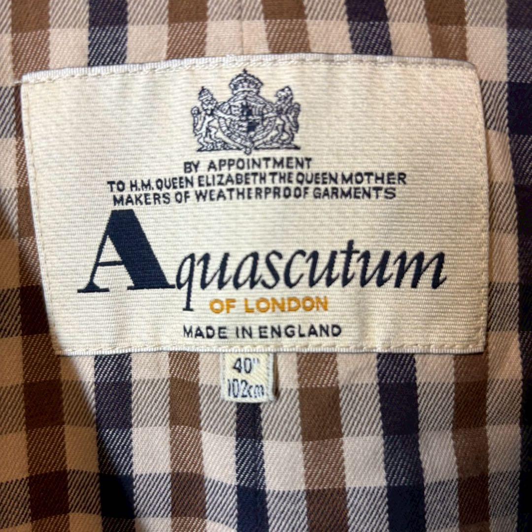 aquascutum トレンチコート チェック アクアスキュータム