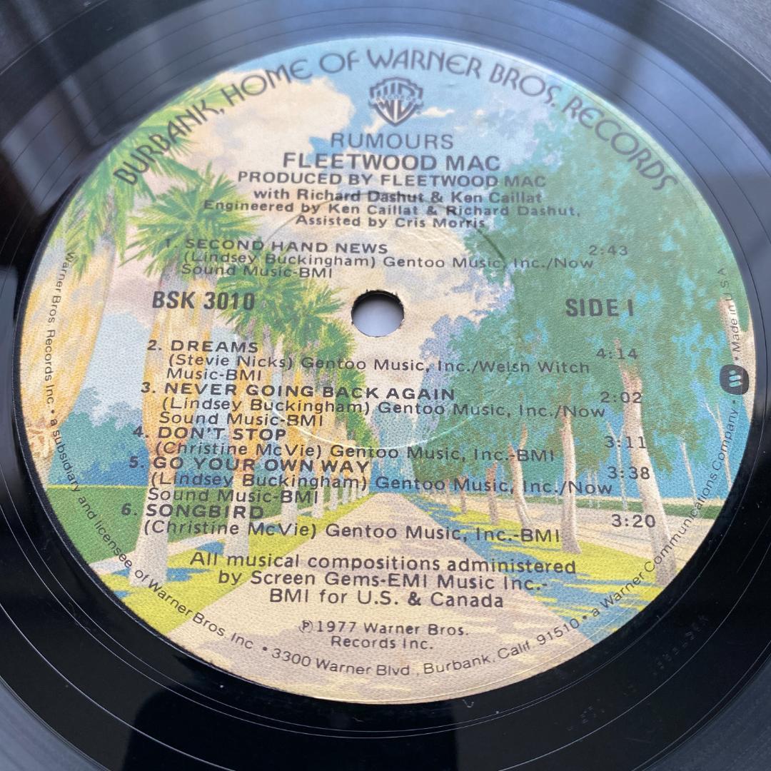 洋楽 LP Fleetwood Mac Rumours BSK 3010 US ORG