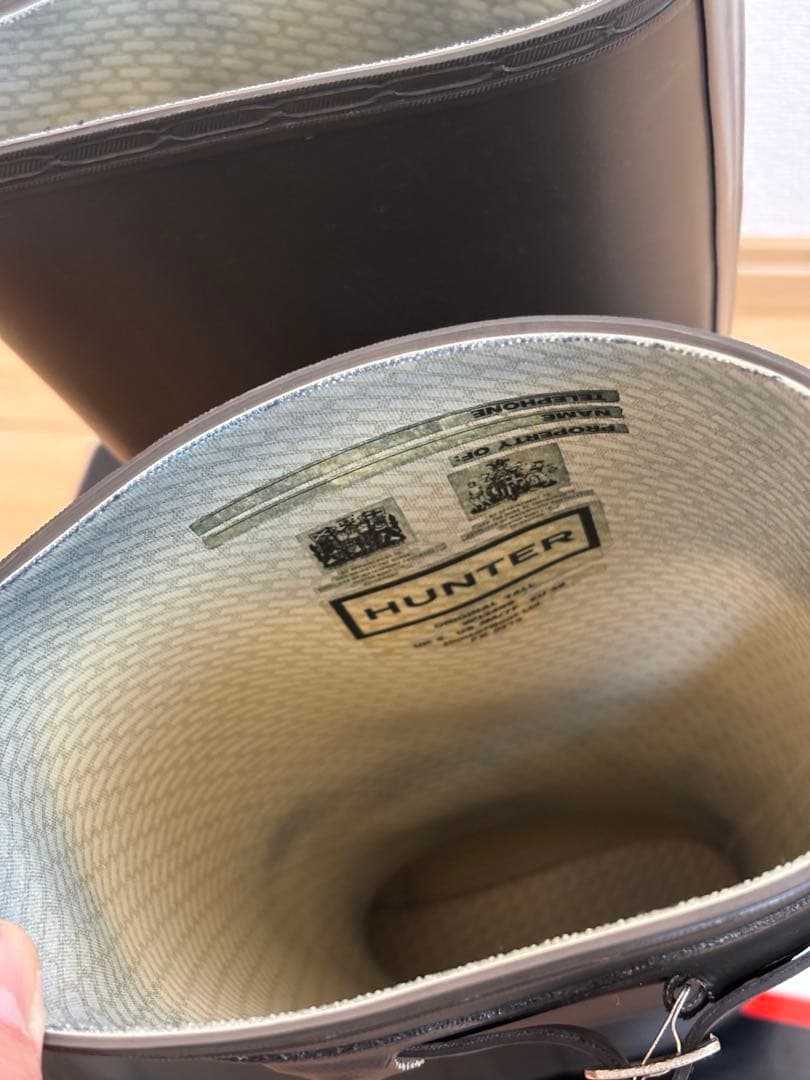 HUNTER ロングレインブーツ UK5(24cm) チョコレート