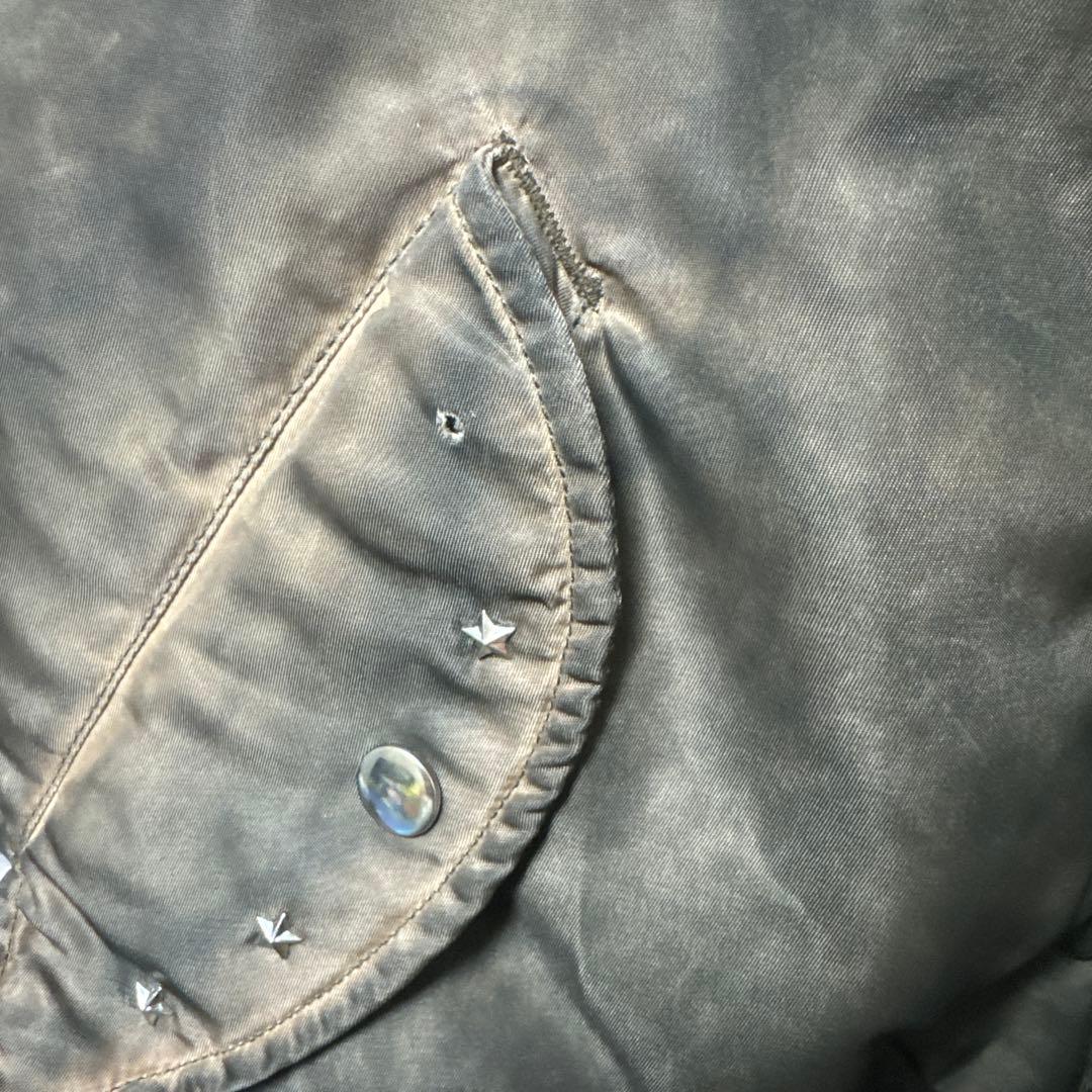 BELVET Faded MA-1 Bomber Jacket ブラウン M