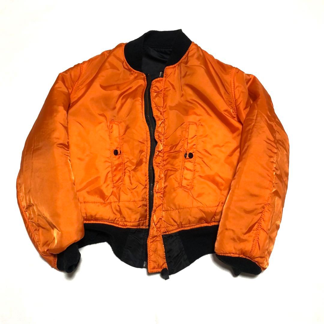 アルファ MA-1 M ブラック USA製 vintage 短丈 ショート丈