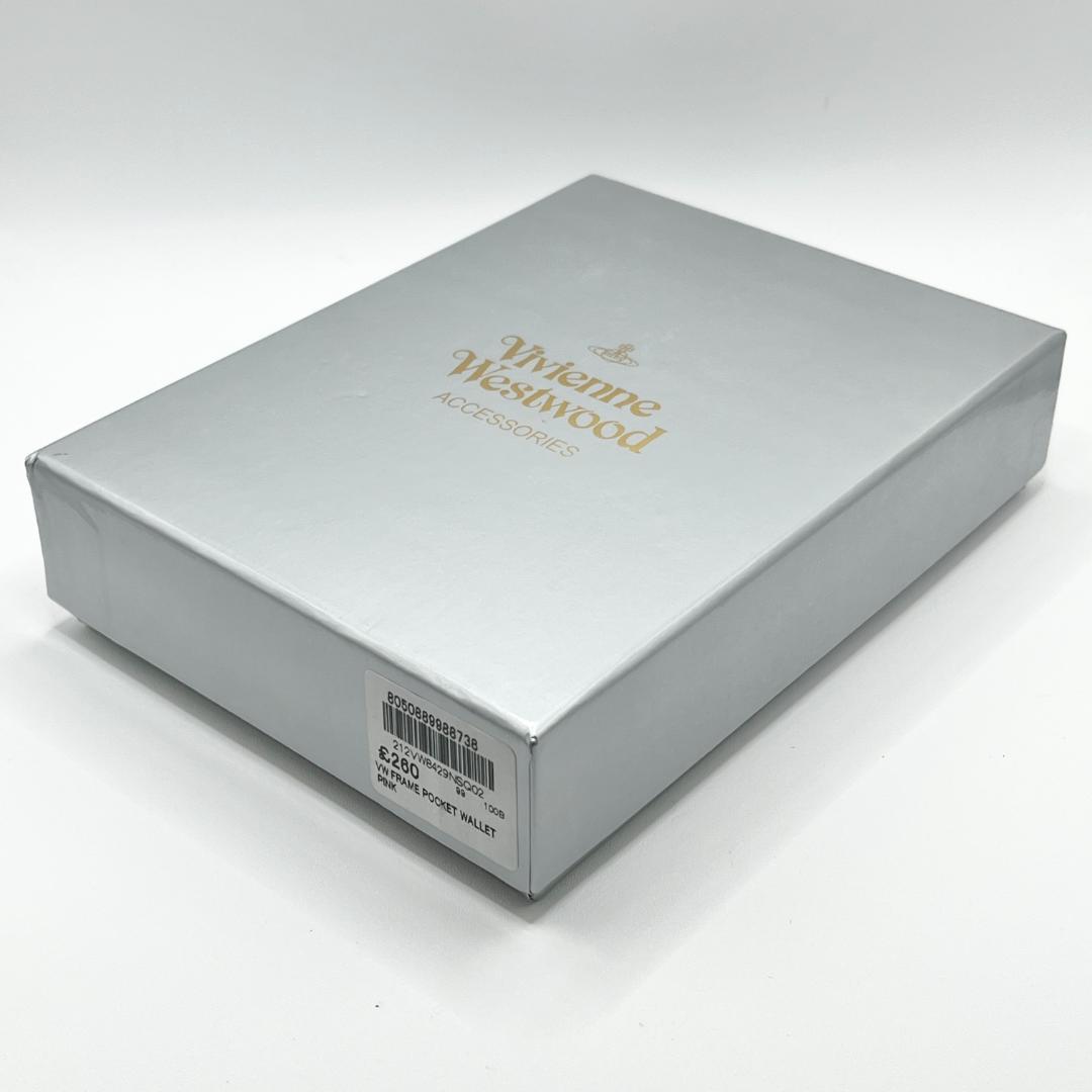 未使用 人気Vivienne Westwood がま口 二つ折り 定番 ピンク