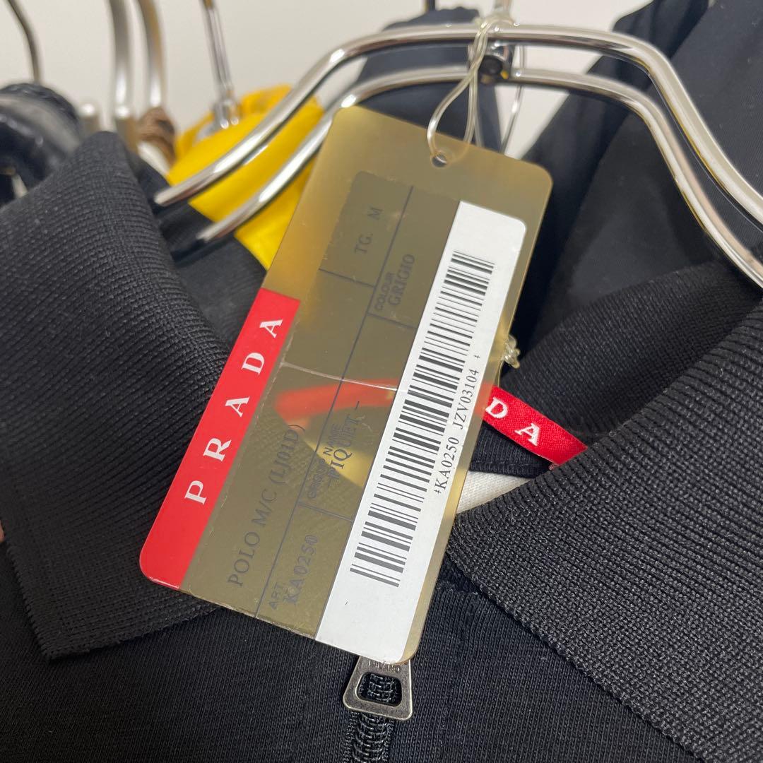 PRADA SPORT プラダスポーツ ジップアップ ブラック ポロシャツ 半袖