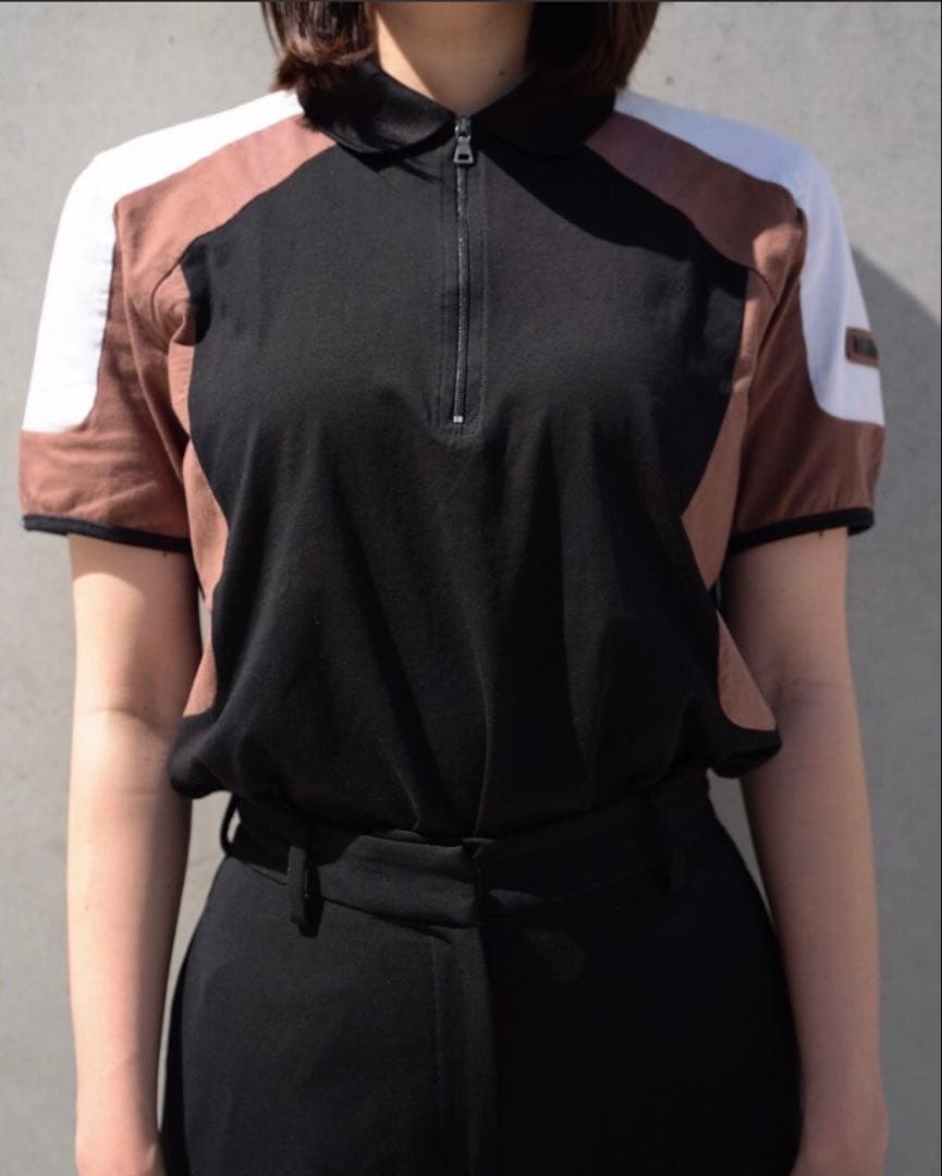 PRADA SPORT プラダスポーツ ジップアップ ブラック ポロシャツ 半袖