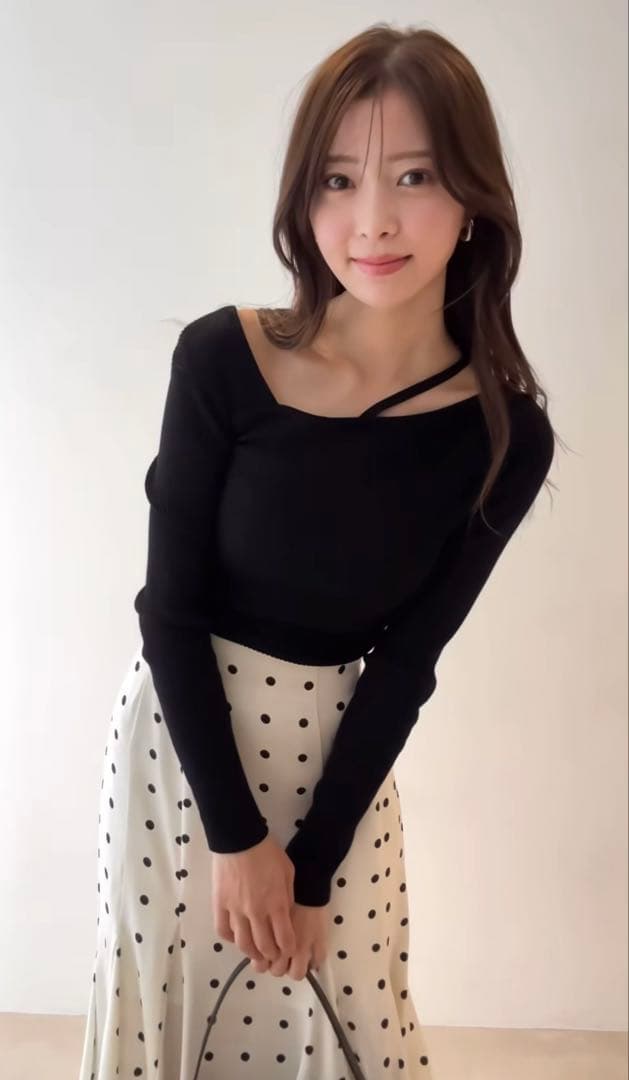 snidel サテンマーメイドスカート アイボリー