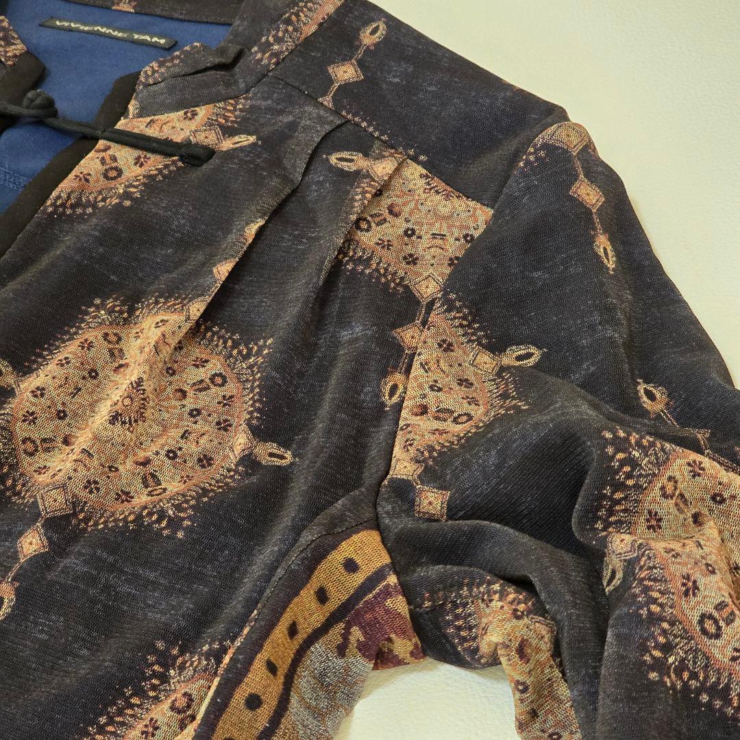 ​美品 VIVIENNE TAM パワーネット チャイナワンピース 幾何学模様
