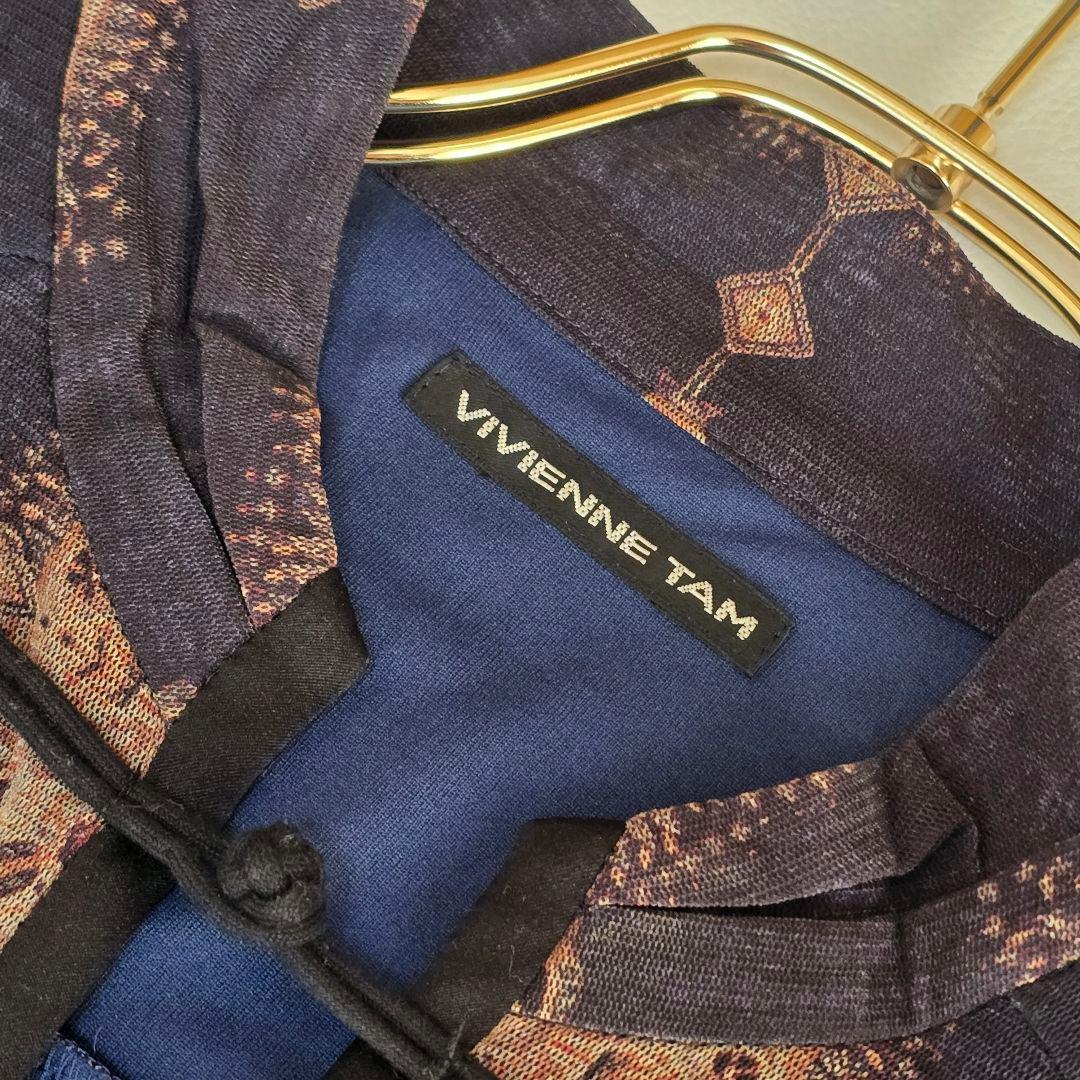 ​美品 VIVIENNE TAM パワーネット チャイナワンピース 幾何学模様
