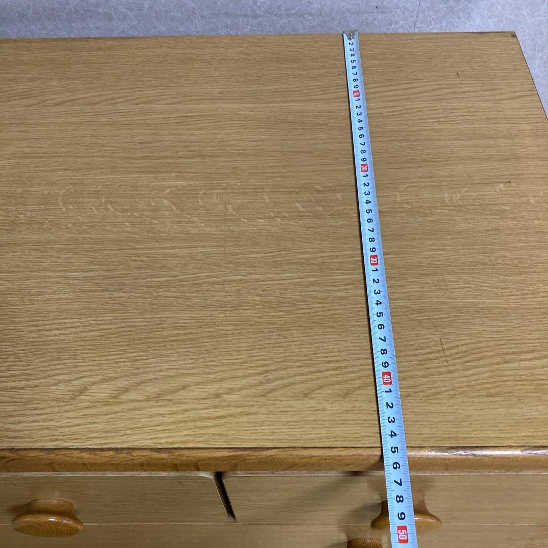 ナチュラルウッド 4段チェスト