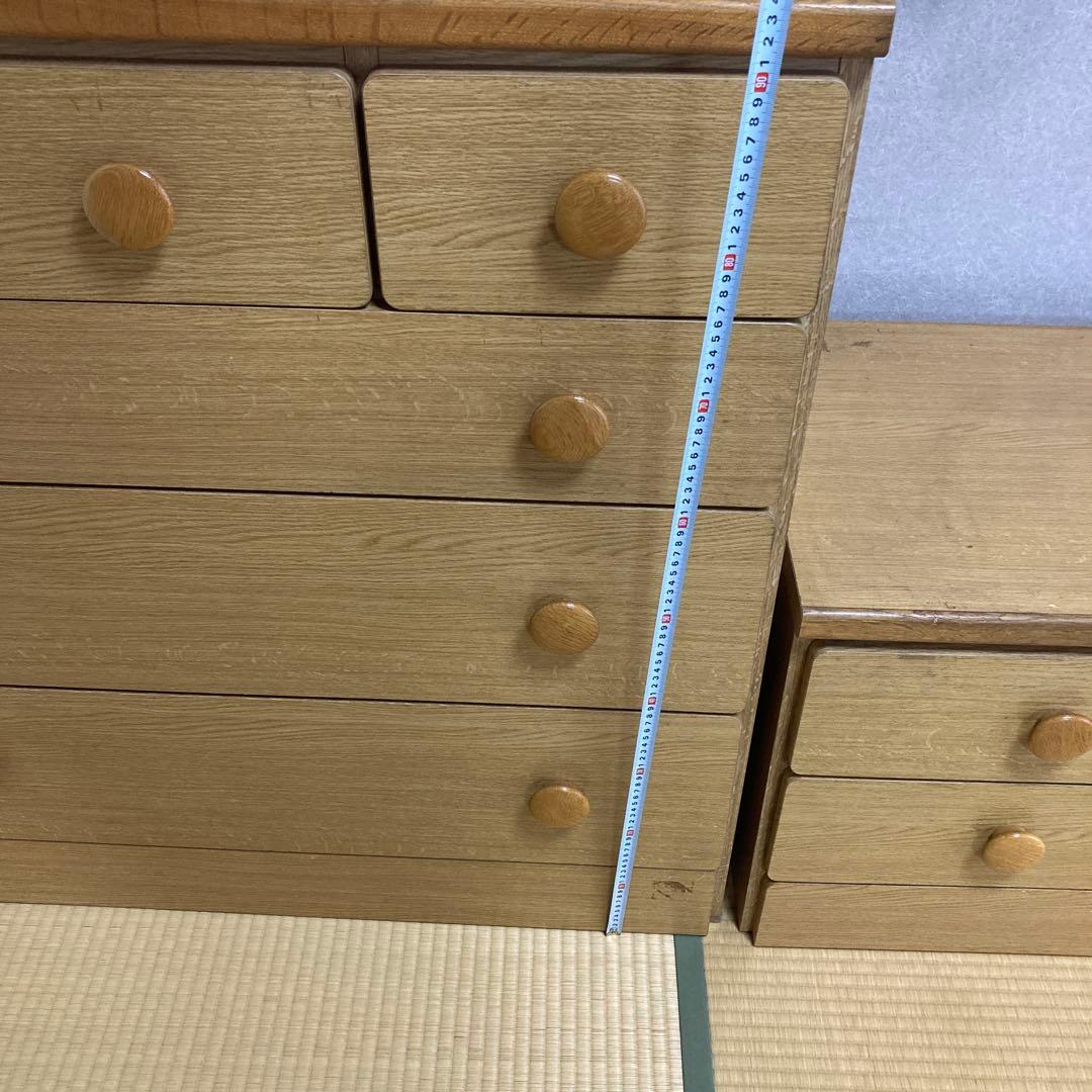 ナチュラルウッド 4段チェスト