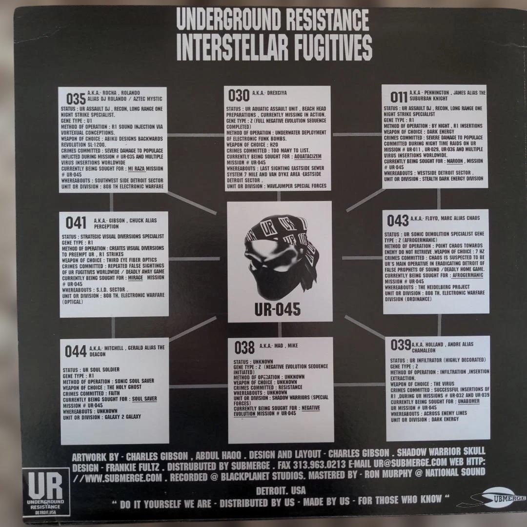 洋楽 UNDERGROUND RESISTANCE INTERSTELL UR-045