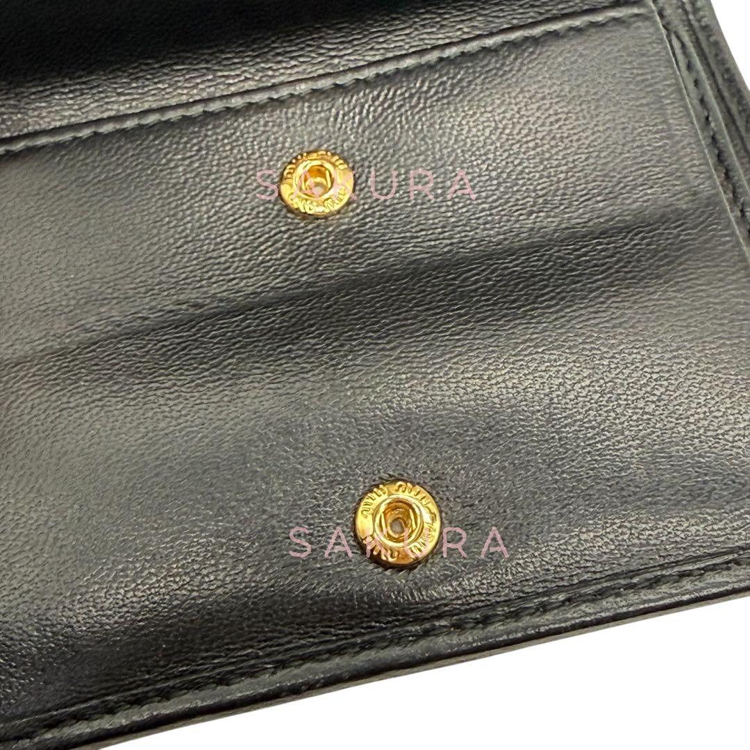 【 正規品 】 miumiuマテラッセレザー 二つ折り財布RFIDタグ搭載