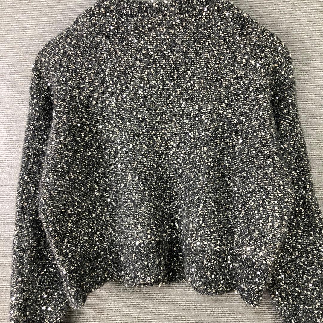 Curensology 高山都さん スパングルショートカーディガン グレー