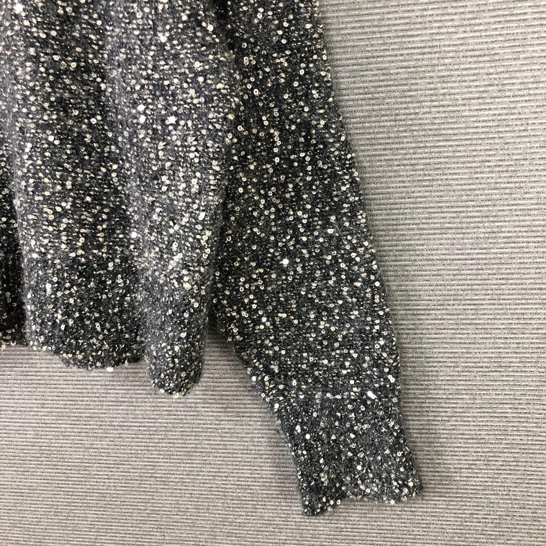 Curensology 高山都さん スパングルショートカーディガン グレー