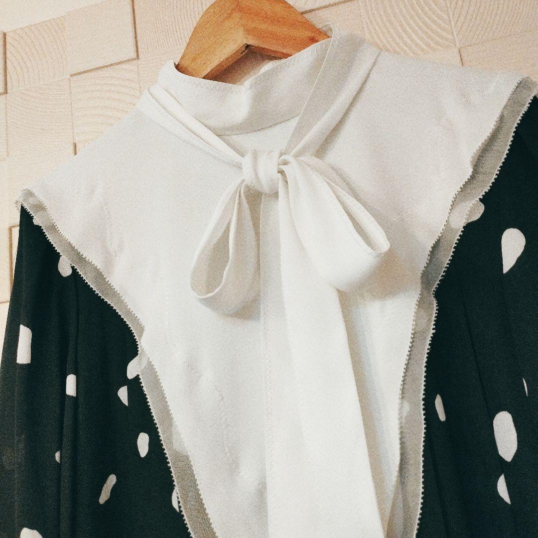 【CELFORD × HANAEMORI】ヨークデザインプリーツワンピース M